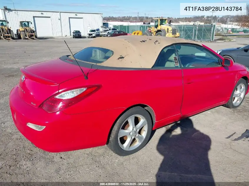 4T1FA38P28U143784 2008 Toyota Camry Solara Se/Sle/Sport