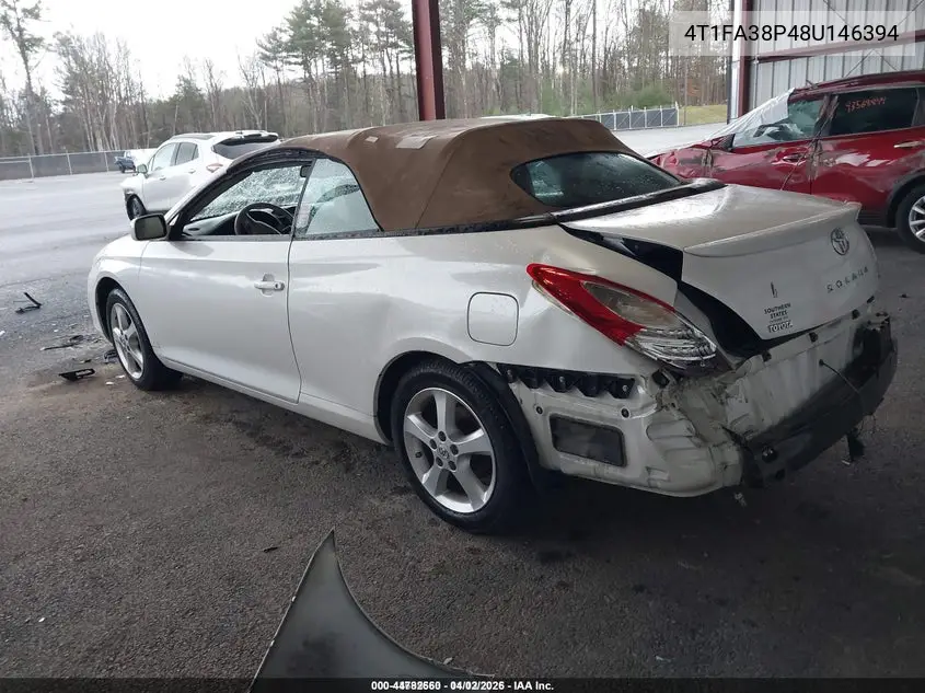 4T1FA38P48U146394 2008 Toyota Camry Solara Sle