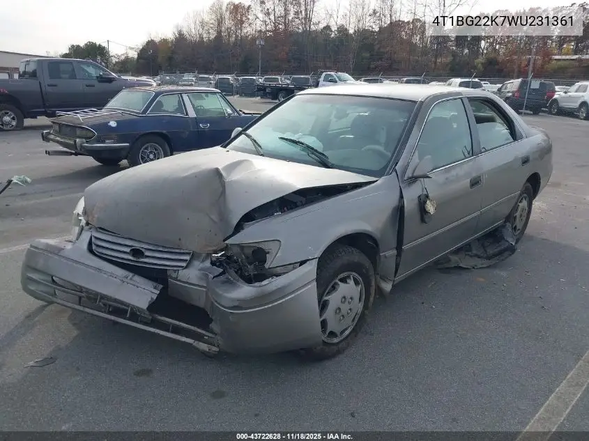 4T1BG22K7WU231361 1998 Toyota Camry Le