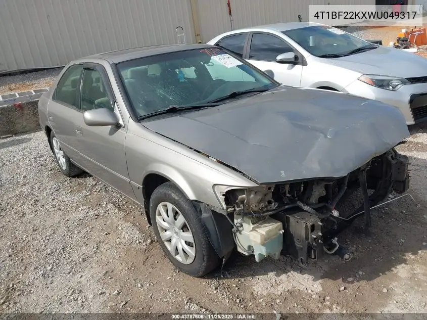 4T1BF22KXWU049317 1998 Toyota Camry Le V6
