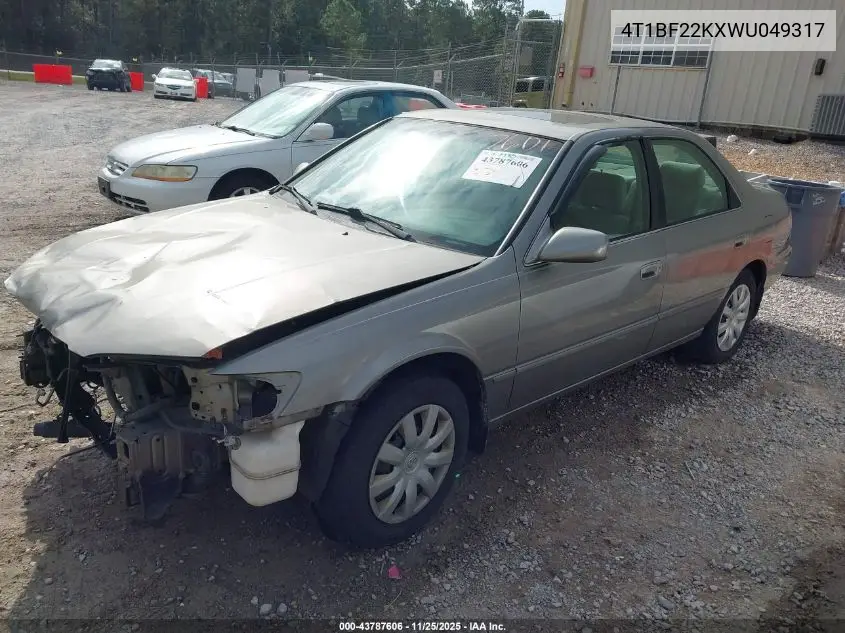 4T1BF22KXWU049317 1998 Toyota Camry Le V6