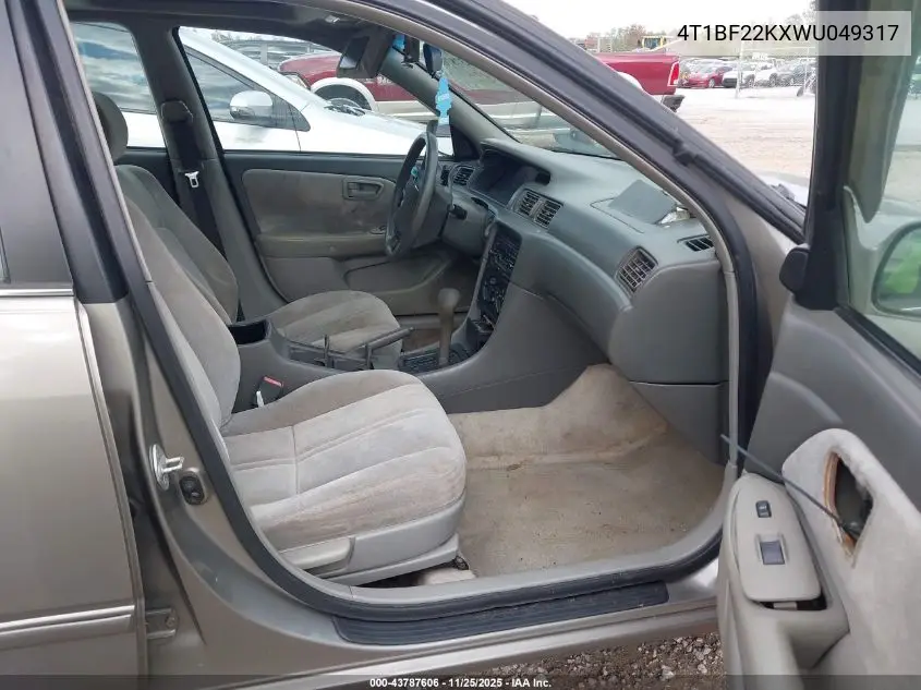 4T1BF22KXWU049317 1998 Toyota Camry Le V6