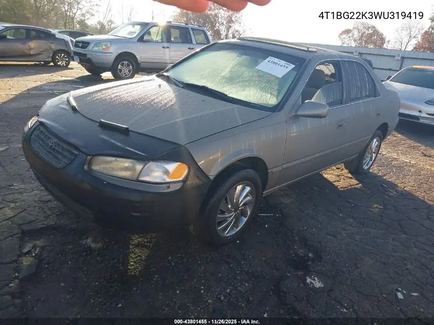 4T1BG22K3WU319419 1998 Toyota Camry Le