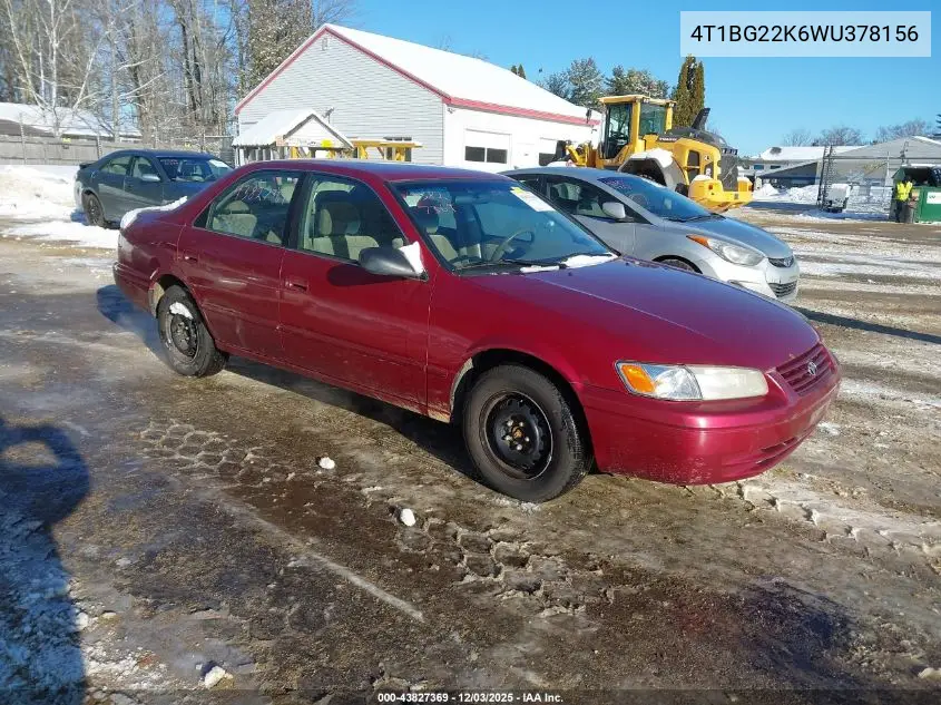 4T1BG22K6WU378156 1998 Toyota Camry Le