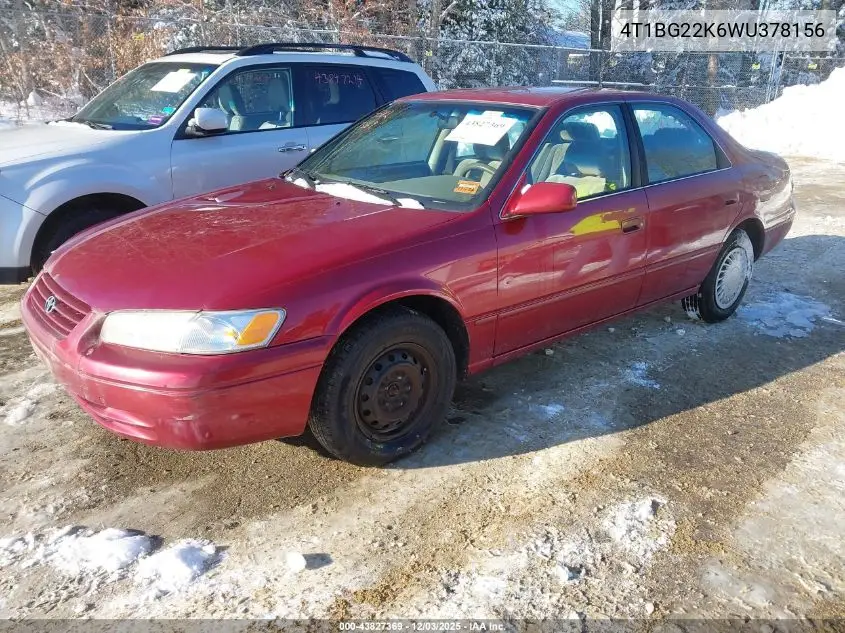 4T1BG22K6WU378156 1998 Toyota Camry Le
