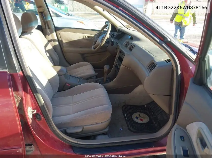 4T1BG22K6WU378156 1998 Toyota Camry Le