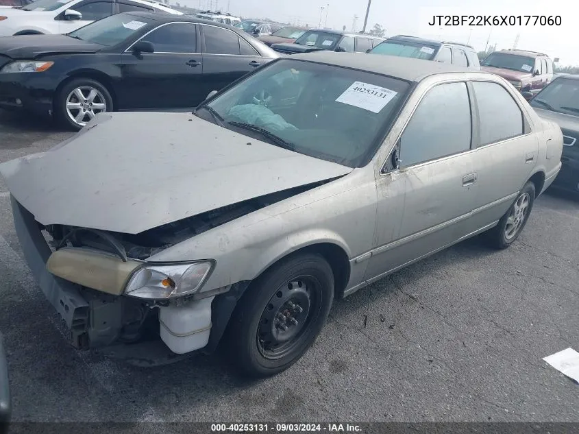 1999 Toyota Camry Le V6 VIN: JT2BF22K6X0177060 Lot: 40253131