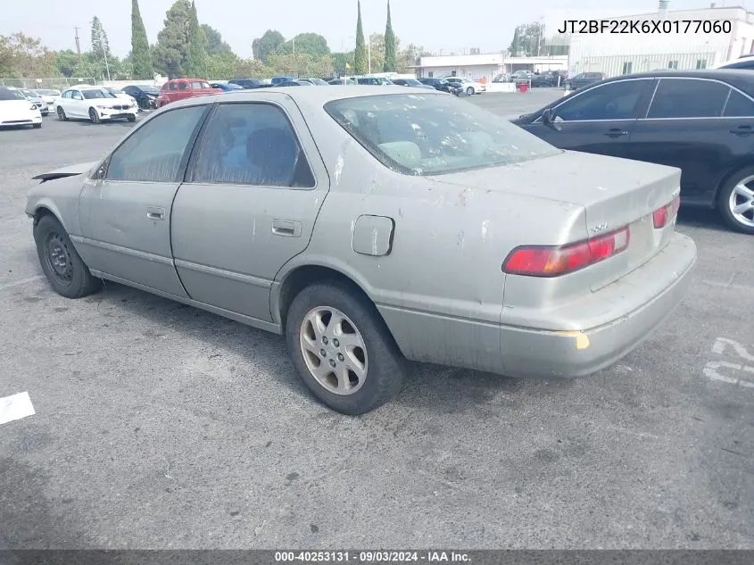 1999 Toyota Camry Le V6 VIN: JT2BF22K6X0177060 Lot: 40253131