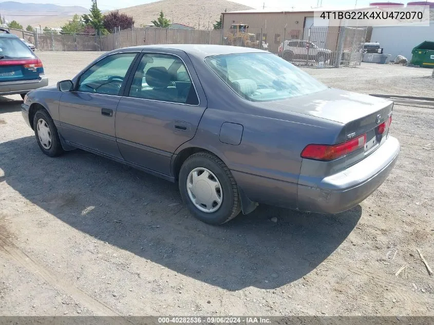 1999 Toyota Camry Ce VIN: 4T1BG22K4XU472070 Lot: 40282536