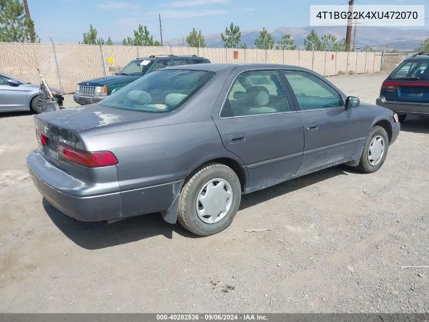 1999 Toyota Camry Ce VIN: 4T1BG22K4XU472070 Lot: 40282536