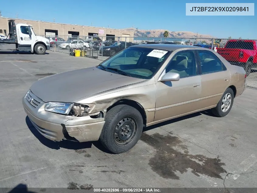 1999 Toyota Camry Le V6 VIN: JT2BF22K9X0209841 Lot: 40282696