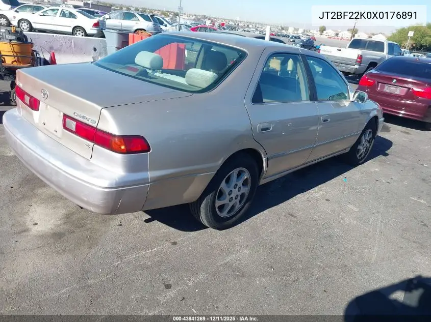 JT2BF22K0X0176891 1999 Toyota Camry Le V6