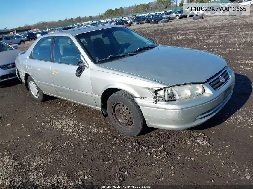 4T1BG22K7YU013665 2000 Toyota Camry Ce