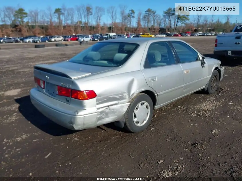 4T1BG22K7YU013665 2000 Toyota Camry Ce