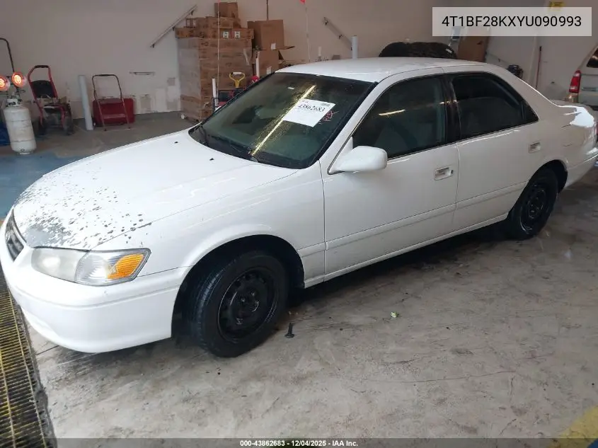 4T1BF28KXYU090993 2000 Toyota Camry Le V6