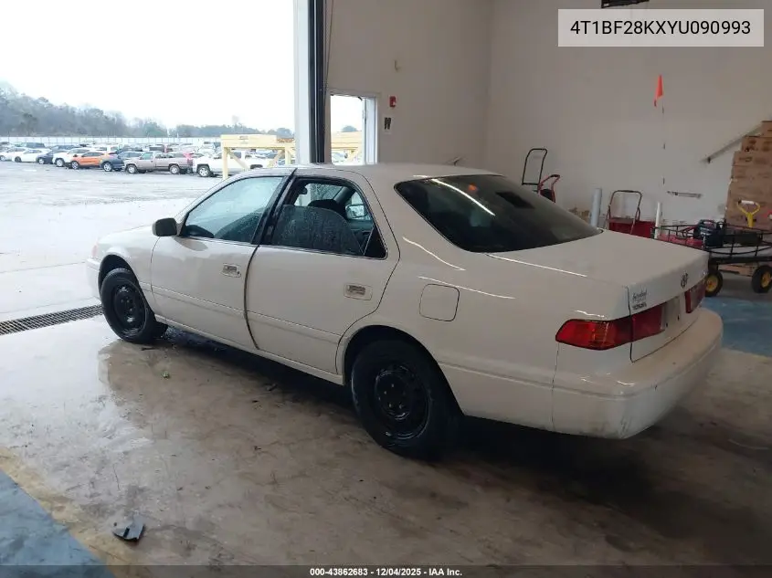 4T1BF28KXYU090993 2000 Toyota Camry Le V6