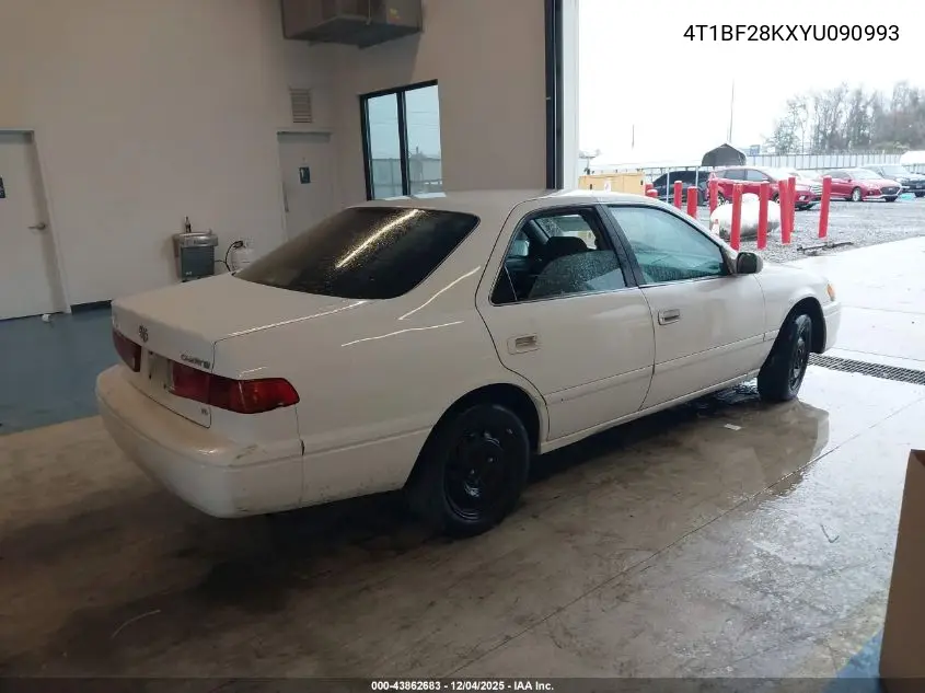 4T1BF28KXYU090993 2000 Toyota Camry Le V6