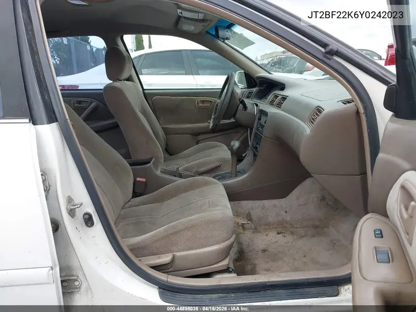 JT2BF22K6Y0242023 2000 Toyota Camry Le V6