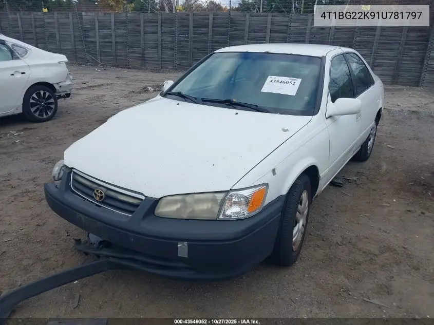 4T1BG22K91U781797 2001 Toyota Camry Le