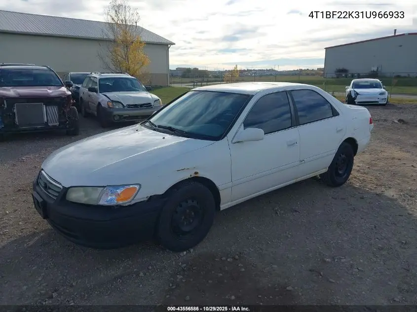 4T1BF22K31U966933 2001 Toyota Camry Le V6