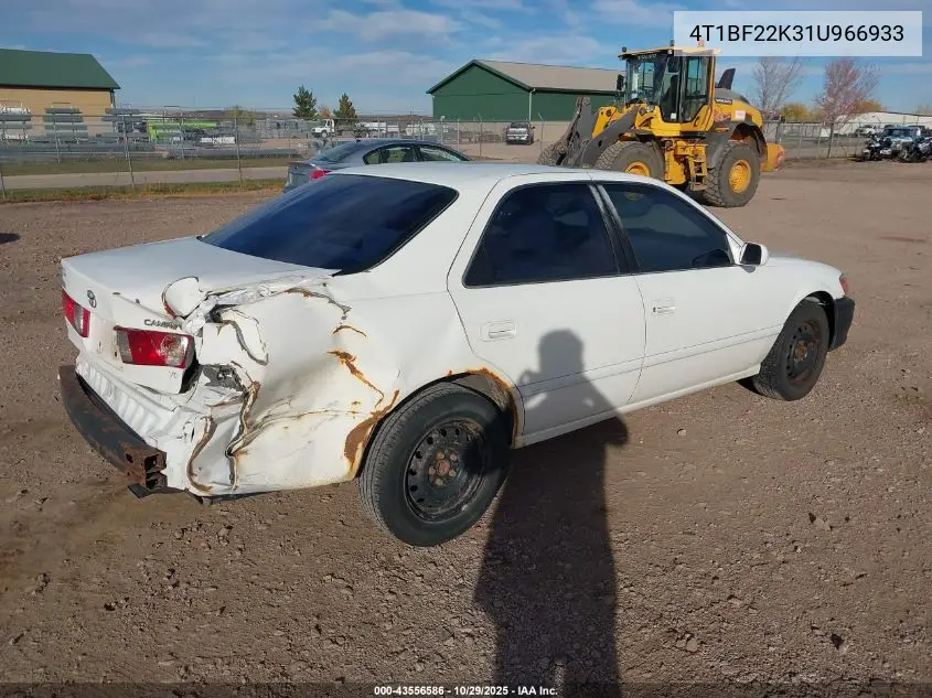 4T1BF22K31U966933 2001 Toyota Camry Le V6