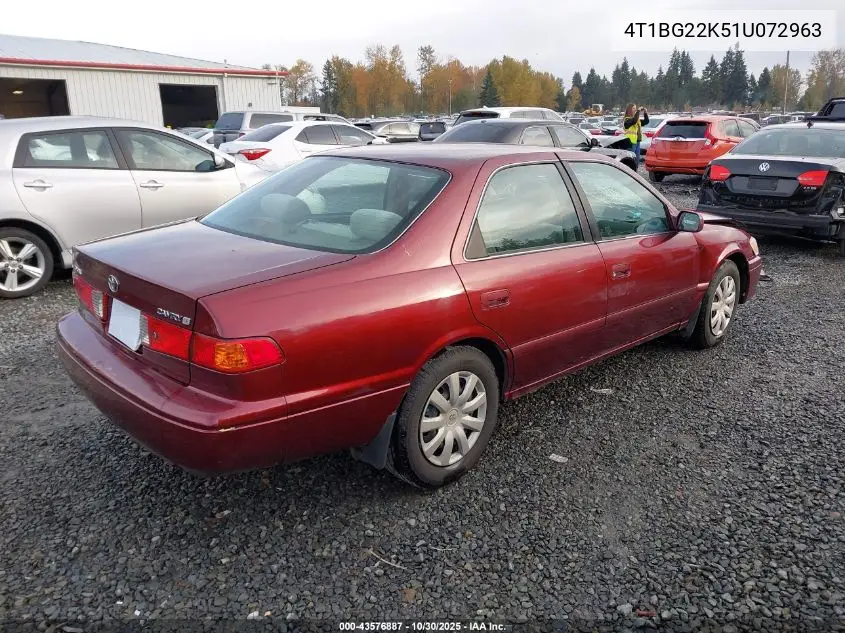 4T1BG22K51U072963 2001 Toyota Camry Ce