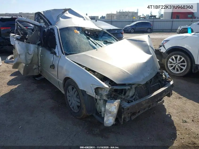 4T1BF22K31U968360 2001 Toyota Camry Le V6