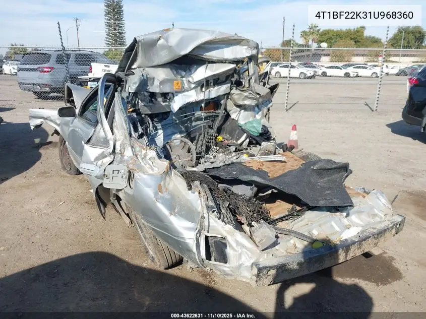4T1BF22K31U968360 2001 Toyota Camry Le V6