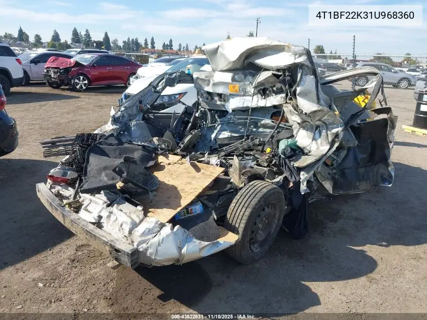 4T1BF22K31U968360 2001 Toyota Camry Le V6