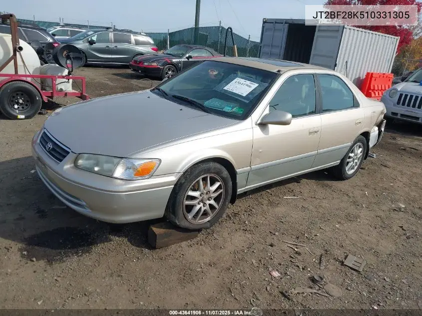 JT2BF28K510331305 2001 Toyota Camry Le V6