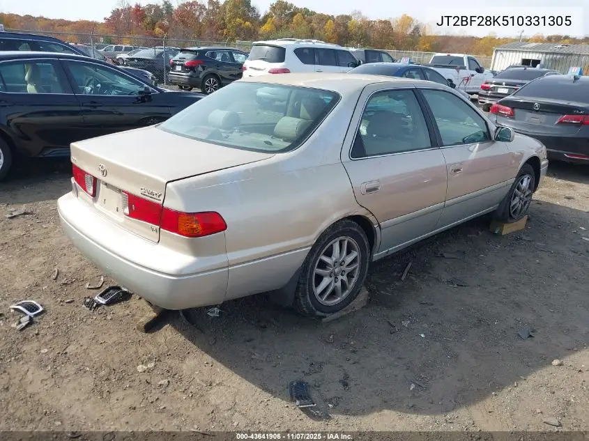 JT2BF28K510331305 2001 Toyota Camry Le V6