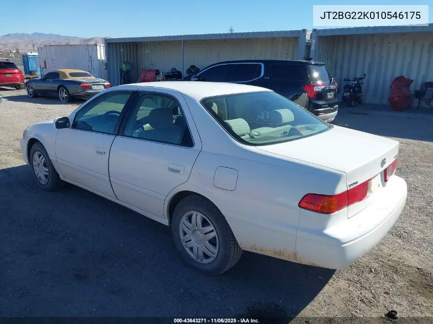 JT2BG22K010546175 2001 Toyota Camry Le
