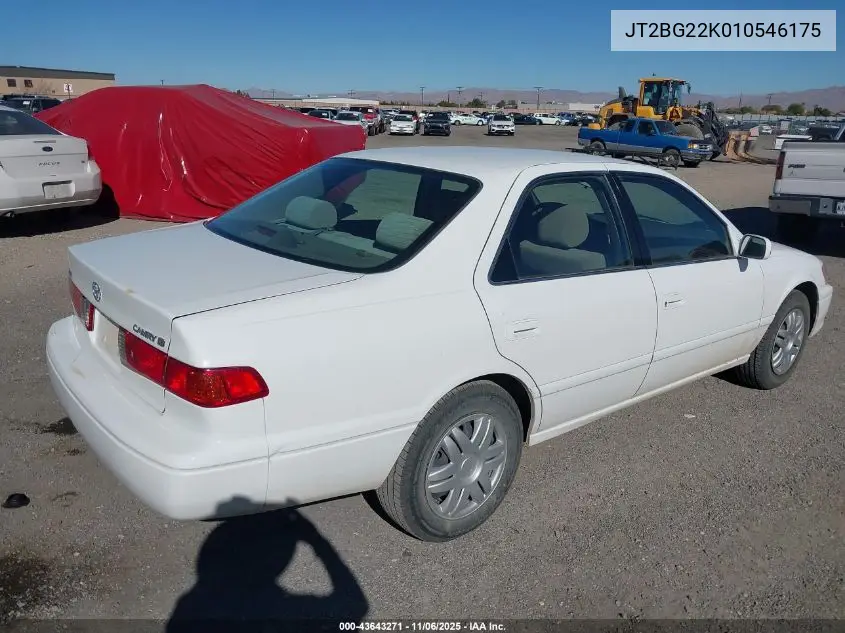 JT2BG22K010546175 2001 Toyota Camry Le