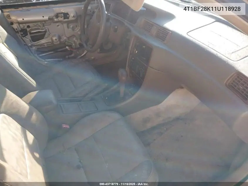 4T1BF28K11U118928 2001 Toyota Camry Le V6