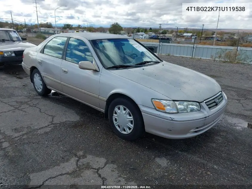 4T1BG22K71U119538 2001 Toyota Camry Ce