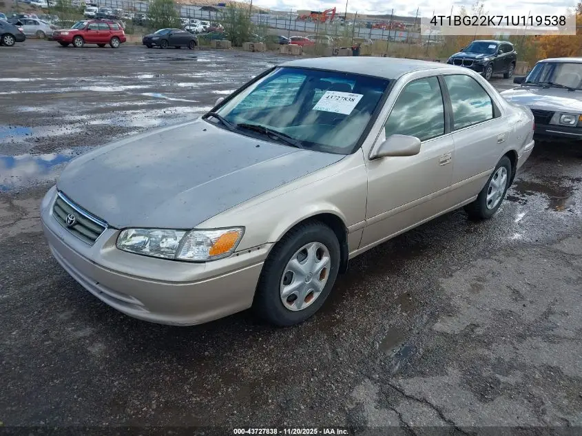 4T1BG22K71U119538 2001 Toyota Camry Ce