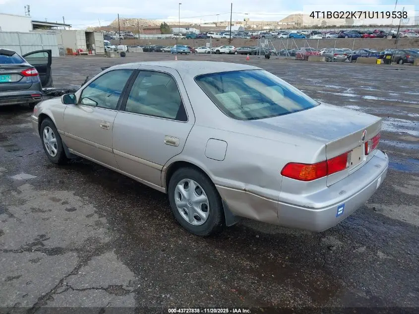 4T1BG22K71U119538 2001 Toyota Camry Ce
