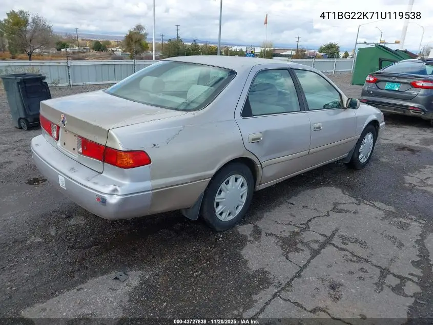 4T1BG22K71U119538 2001 Toyota Camry Ce