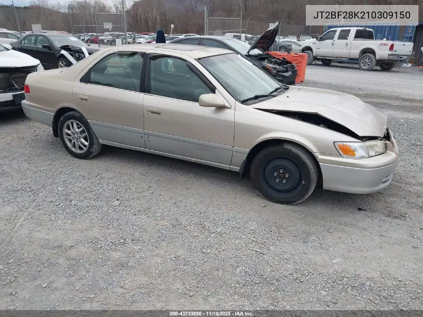 JT2BF28K210309150 2001 Toyota Camry Le V6