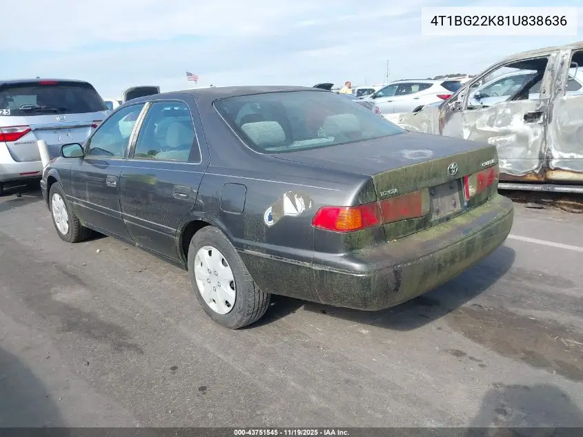 4T1BG22K81U838636 2001 Toyota Camry Ce