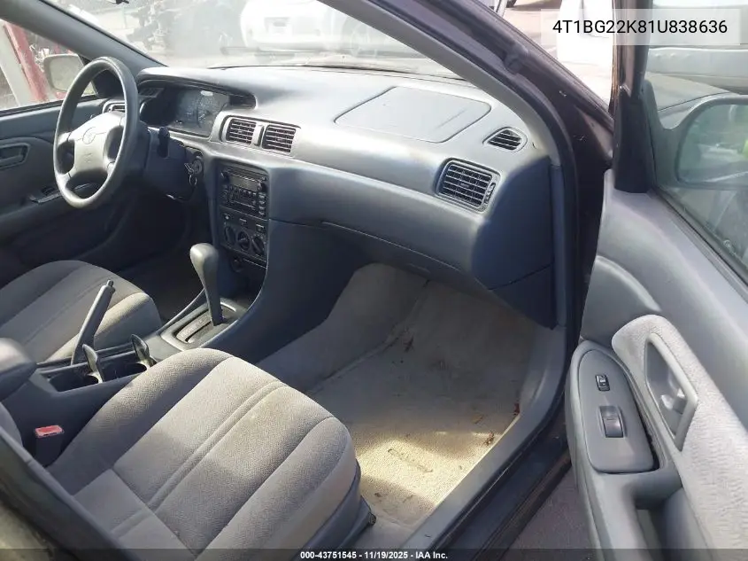 4T1BG22K81U838636 2001 Toyota Camry Ce
