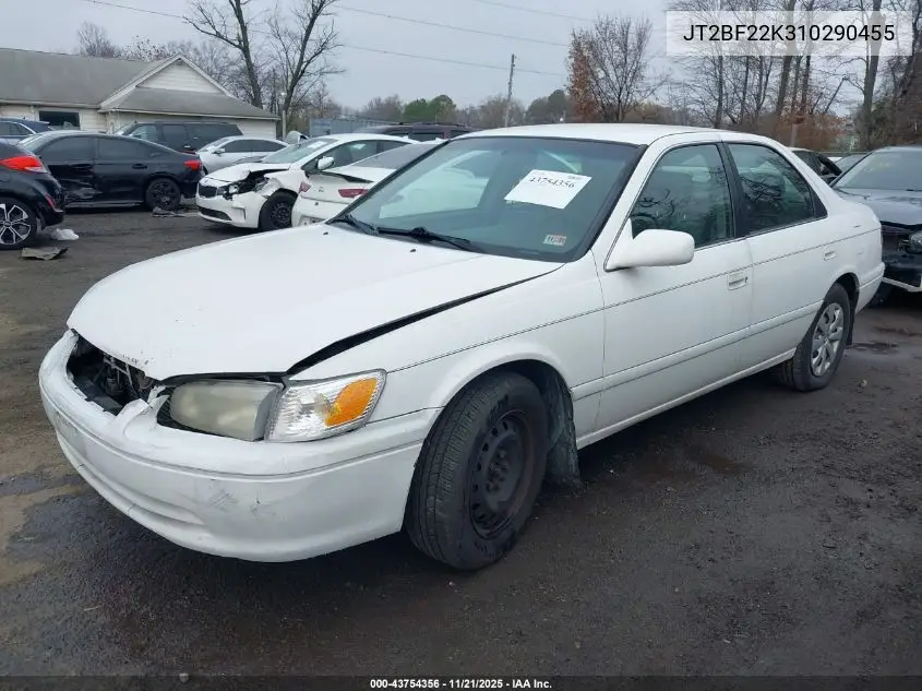 JT2BF22K310290455 2001 Toyota Camry Le V6