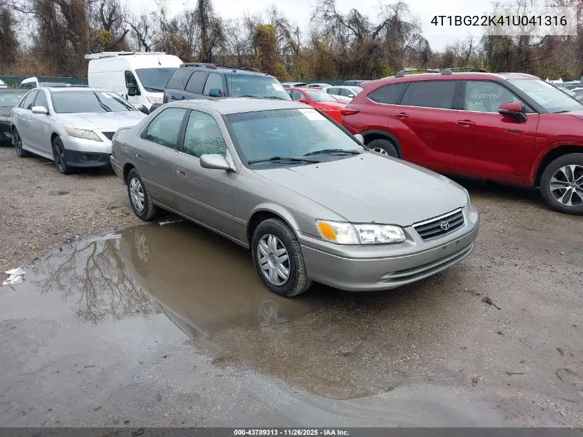 4T1BG22K41U041316 2001 Toyota Camry Ce/Le/Xle