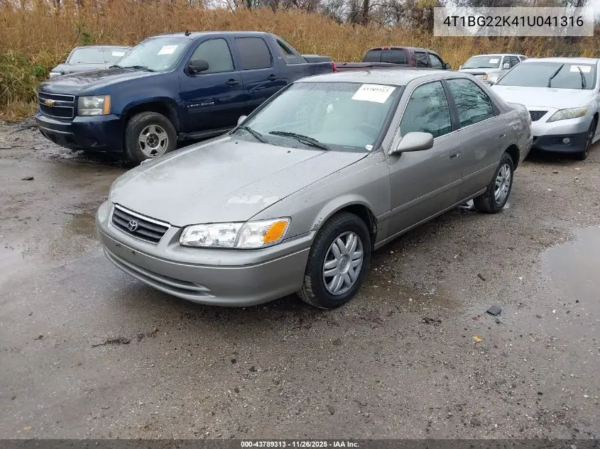 4T1BG22K41U041316 2001 Toyota Camry Ce/Le/Xle