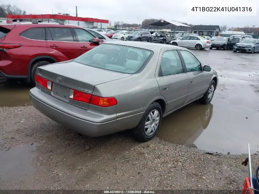 4T1BG22K41U041316 2001 Toyota Camry Ce/Le/Xle