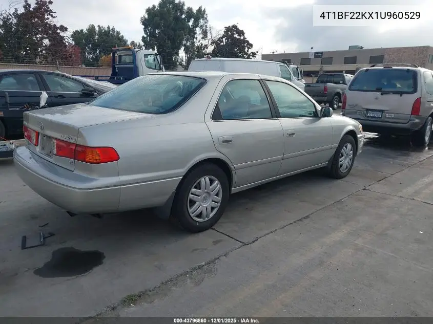 4T1BF22KX1U960529 2001 Toyota Camry Le V6