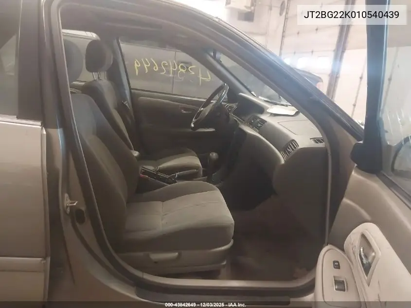 JT2BG22K010540439 2001 Toyota Camry Le