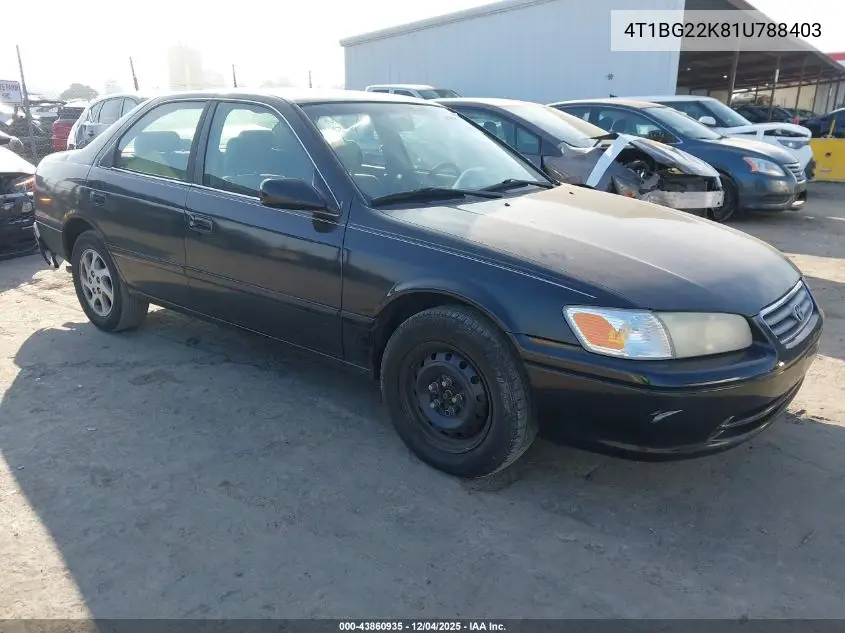 4T1BG22K81U788403 2001 Toyota Camry Le