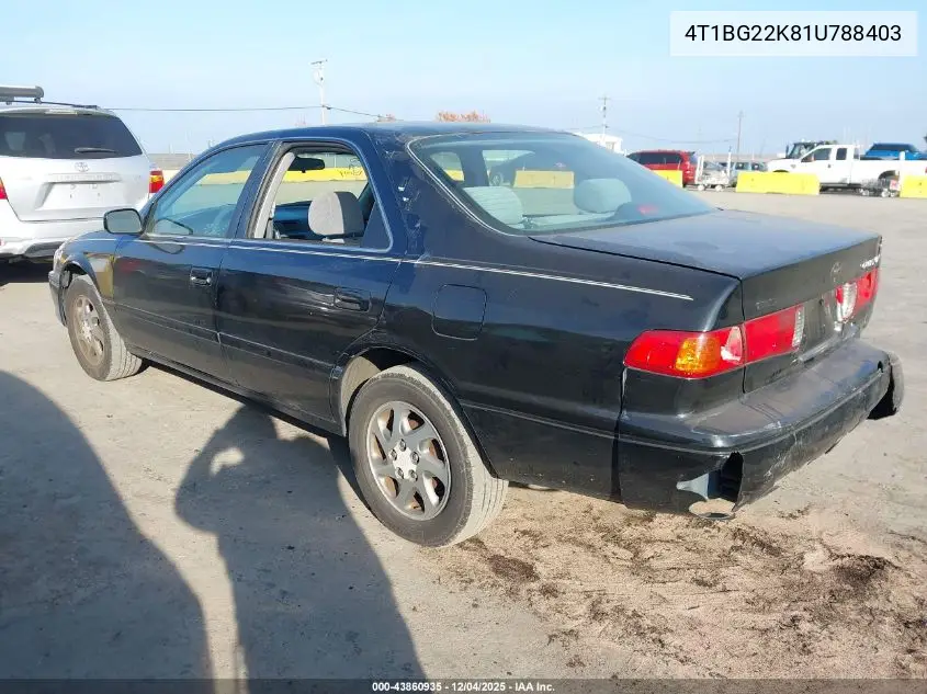 4T1BG22K81U788403 2001 Toyota Camry Le