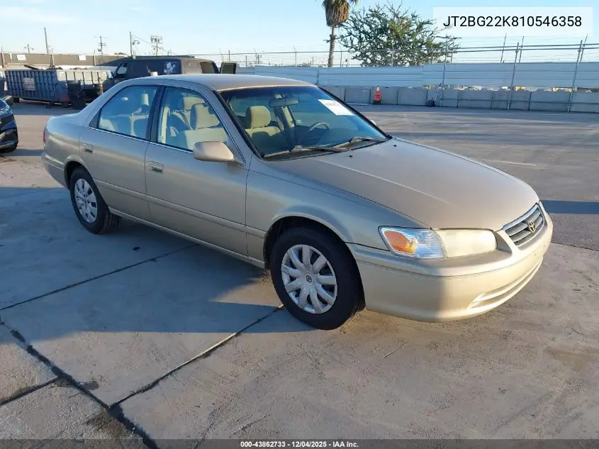 JT2BG22K810546358 2001 Toyota Camry Le